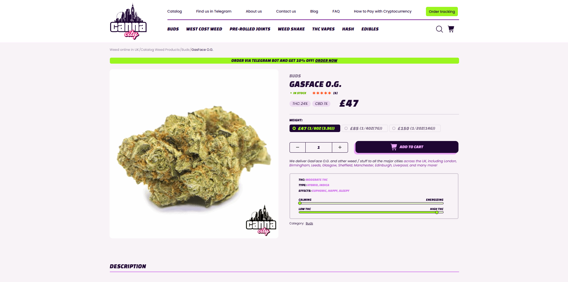 Buy weed euphoria in London 