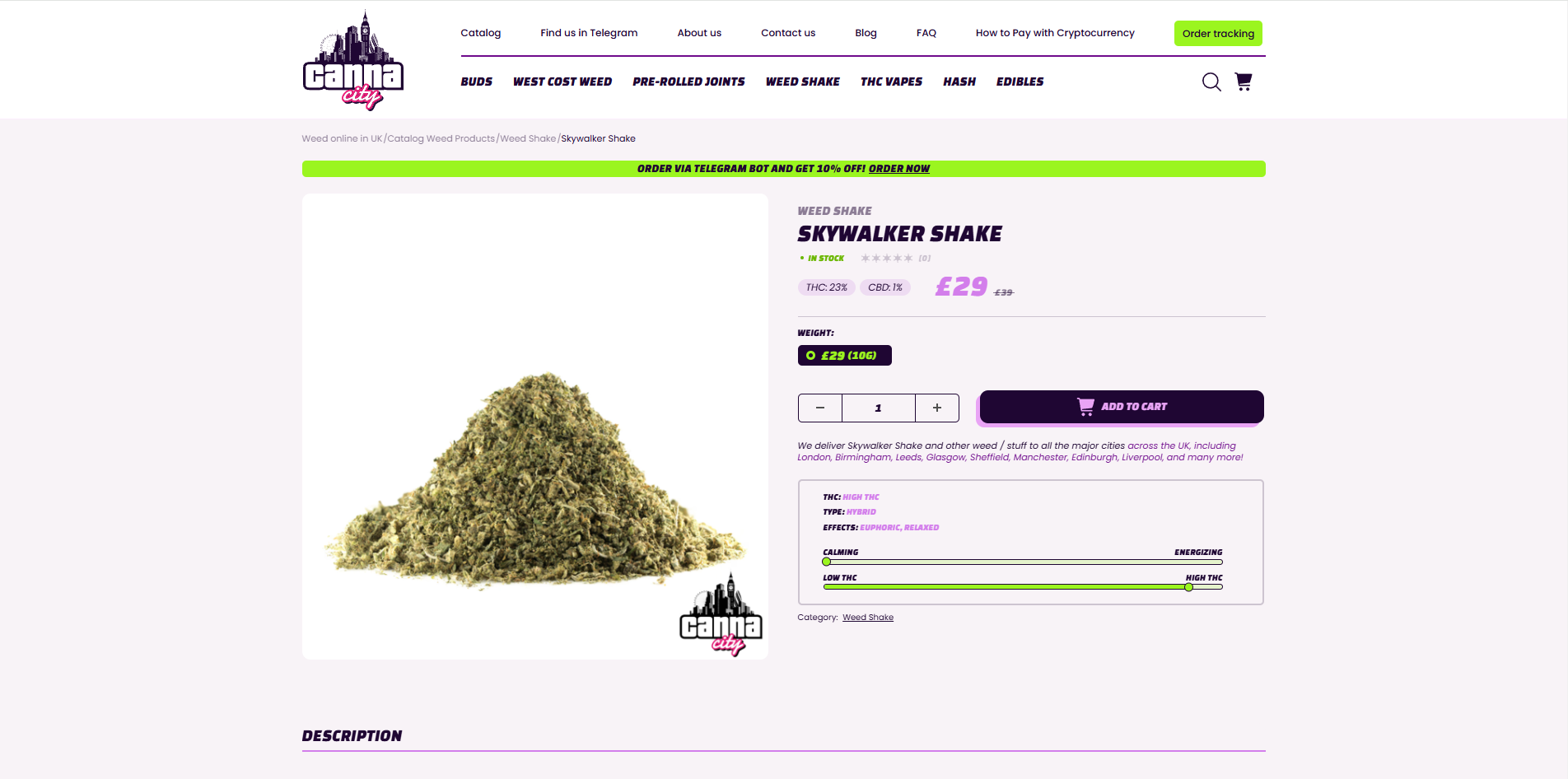 Buy Skywalker Shake online in UK at Canna City