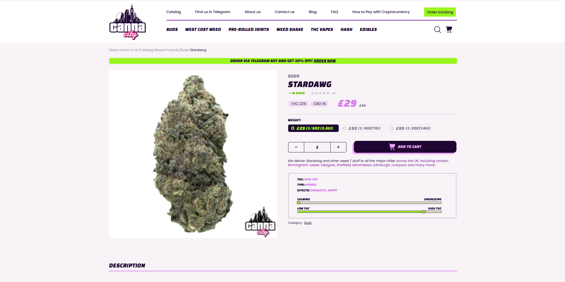 Buy stardawg Cannabis in UK online at Canna City