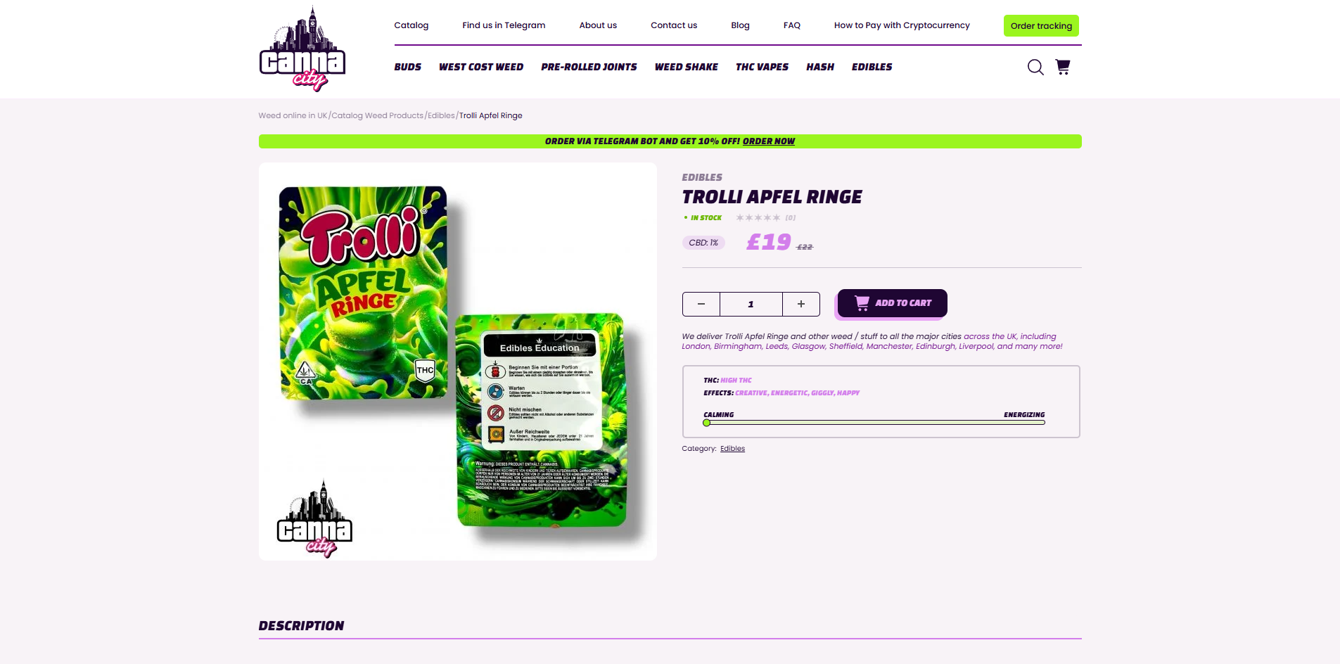 buy online cannabis-infused edible
